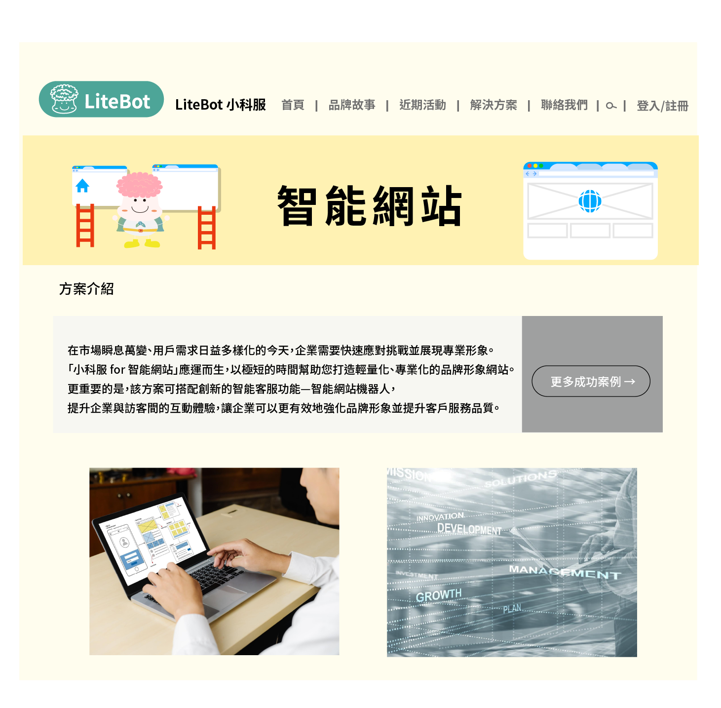 智能形象網站示意圖